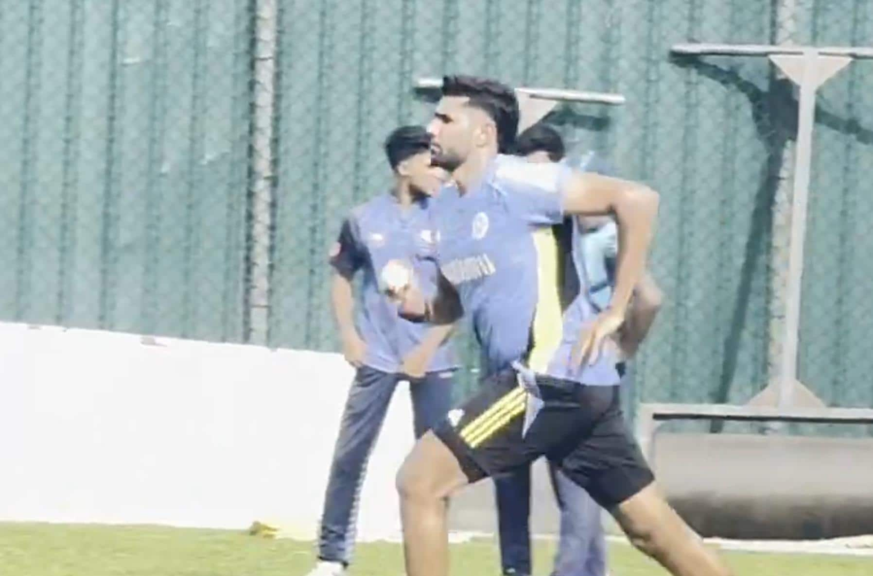 Harshit Rana during training session [X]